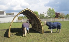 A dry place to feed hay